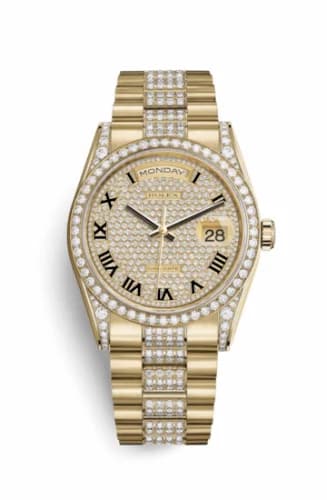 Rolex Day-Date 36 Yellow Gold Diamonds / President Diamonds / Paved 118388-0025 — фото часов Rolex Day-Date 36 Yellow Gold Diamonds / President Diamonds / Paved 118388-0025 — фото часов