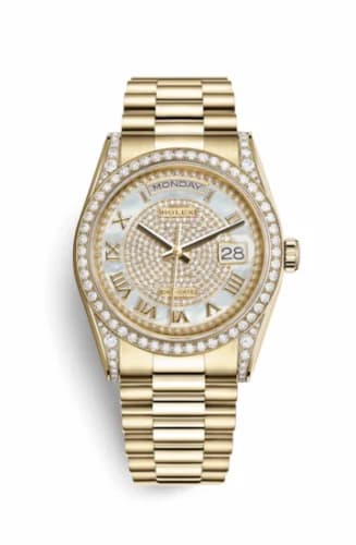 Rolex Day-Date 36 Yellow Gold Diamonds / President / Paved Roman 118388-0030 — фото часов Rolex Day-Date 36 Yellow Gold Diamonds / President / Paved Roman 118388-0030 — фото часов
