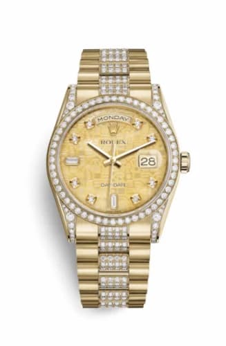 Rolex Day-Date 36 Yellow Gold Diamonds / President Diamonds / Champagne Computer 118388-0060 — фото часов Rolex Day-Date 36 Yellow Gold Diamonds / President Diamonds / Champagne Computer 118388-0060 — фото часов