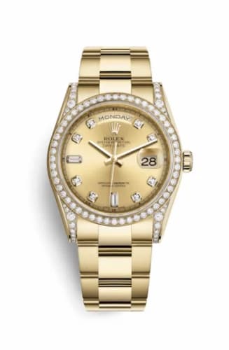 Rolex Day-Date 36 Yellow Gold Diamonds / Oyster / Champagne Diamonds 118388-0126 — фото часов Rolex Day-Date 36 Yellow Gold Diamonds / Oyster / Champagne Diamonds 118388-0126 — фото часов