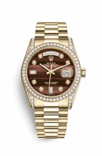 Rolex Day-Date 36 Yellow Gold Diamonds / President / Bull's Eye 118388-0129 — фото часов Rolex Day-Date 36 Yellow Gold Diamonds / President / Bull's Eye 118388-0129 — фото часов