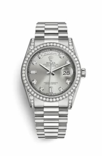 Rolex Day-Date 36 White Gold Diamonds / President / Silver Diamond 118389-0008 — фото часов Rolex Day-Date 36 White Gold Diamonds / President / Silver Diamond 118389-0008 — фото часов