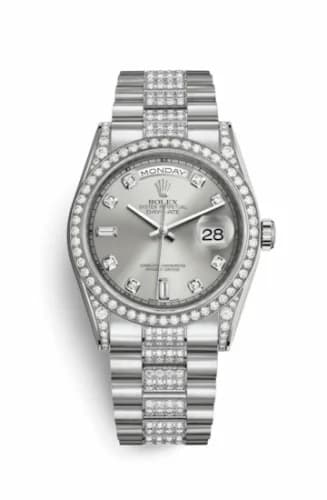 Rolex Day-Date 36 White Gold Diamonds / President Diamond / Silver Diamond 118389-0029 — фото часов Rolex Day-Date 36 White Gold Diamonds / President Diamond / Silver Diamond 118389-0029 — фото часов