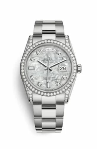 Rolex Day-Date 36 White Gold Diamonds / Oyster / MOP 118389-0069 — фото часов Rolex Day-Date 36 White Gold Diamonds / Oyster / MOP 118389-0069 — фото часов