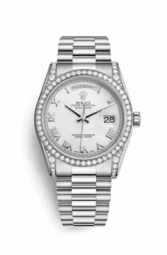 Rolex Day-Date 36 White Gold Diamonds / President / White Roman 118389-0098 — фото часов Rolex Day-Date 36 White Gold Diamonds / President / White Roman 118389-0098 — фото часов