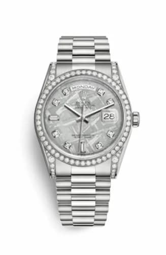 Rolex Day-Date 36 White Gold Diamonds / President / Meteorite 118389-0102. — фото часов Rolex Day-Date 36 White Gold Diamonds / President / Meteorite 118389-0102. — фото часов