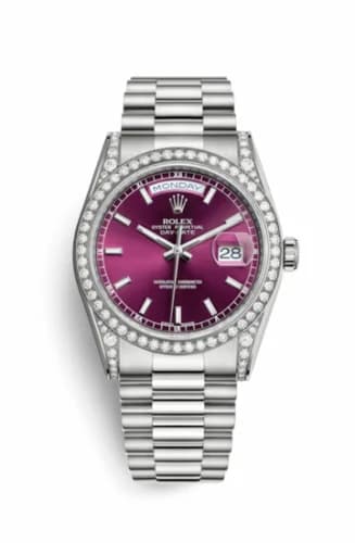 Rolex Day-Date 36 White Gold Diamonds / President / Cherry 118389-0106 — фото часов Rolex Day-Date 36 White Gold Diamonds / President / Cherry 118389-0106 — фото часов