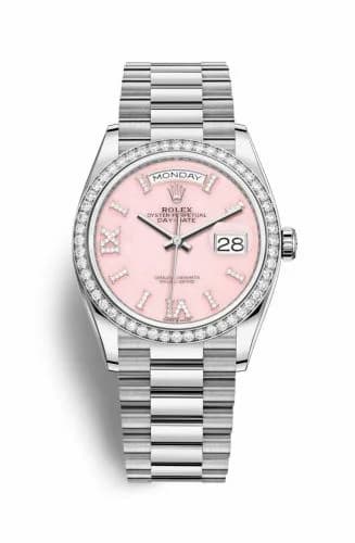 Rolex Day-Date 36 White Gold / Diamond / Opal-Diamond / President 128349RBR-0008 — фото часов Rolex Day-Date 36 White Gold / Diamond / Opal-Diamond / President 128349RBR-0008 — фото часов
