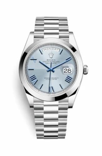 Rolex Day-Date 40 Platinum / Ice Blue Quadrant Motif 228206-0001 — фото часов Rolex Day-Date 40 Platinum / Ice Blue Quadrant Motif 228206-0001 — фото часов