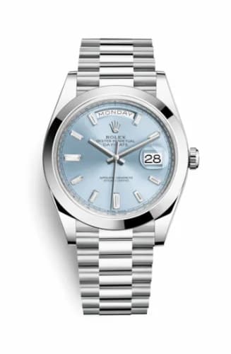 Rolex Day-Date 40 Platinum / Ice Blue Diagonal Diamond 228206-0002 — фото часов Rolex Day-Date 40 Platinum / Ice Blue Diagonal Diamond 228206-0002 — фото часов