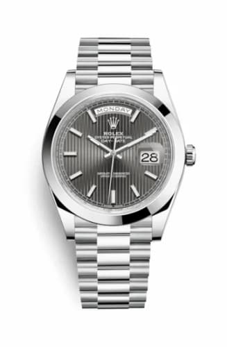 Rolex Day-Date 40 Platinum / Grey Tuxedo 228206-0011 — фото часов Rolex Day-Date 40 Platinum / Grey Tuxedo 228206-0011 — фото часов