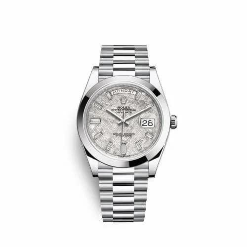 Rolex Day-Date 40 Platinum / Meteorite Baguette 228206-0036 — фото часов Rolex Day-Date 40 Platinum / Meteorite Baguette 228206-0036 — фото часов