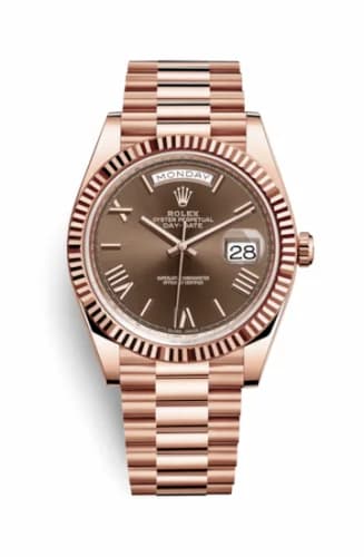 Rolex Day-Date 40 Everose / Chocolate - Roman 228235-0002 — фото часов Rolex Day-Date 40 Everose / Chocolate - Roman 228235-0002 — фото часов