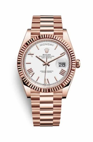Rolex Day-Date 40 Everose / White - Roman 228235-0032 — фото часов Rolex Day-Date 40 Everose / White - Roman 228235-0032 — фото часов