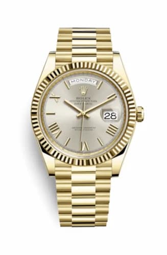 Rolex Day-Date 40 Yellow Gold / Silver - Roman 228238-0002 — фото часов Rolex Day-Date 40 Yellow Gold / Silver - Roman 228238-0002 — фото часов