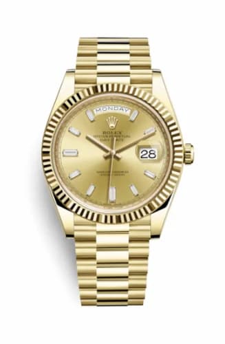 Rolex Day-Date 40 Yellow Gold / Champagne - Baguette 228238-0005 — фото часов Rolex Day-Date 40 Yellow Gold / Champagne - Baguette 228238-0005 — фото часов