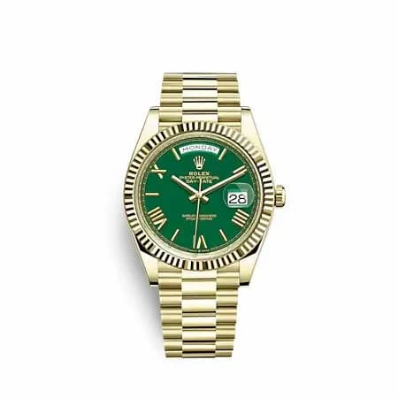 Rolex Day-Date 40 Yellow Gold / Green - Roman 228238-0061 — фото часов Rolex Day-Date 40 Yellow Gold / Green - Roman 228238-0061 — фото часов