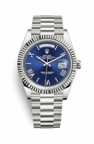 Rolex Day-Date 40 White Gold / Blue - Roman 228239-0007 — фото часов Rolex Day-Date 40 White Gold / Blue - Roman 228239-0007 — фото часов