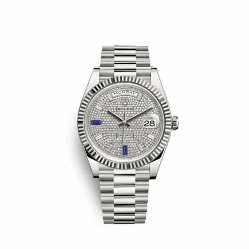 Rolex Day-Date 40 White Gold / Paved 228239-0049 — фото часов Rolex Day-Date 40 White Gold / Paved 228239-0049 — фото часов