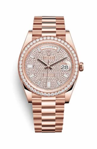 Rolex Day-Date 40 Everose - Diamond / Paved 228345rbr-0002 — фото часов Rolex Day-Date 40 Everose - Diamond / Paved 228345rbr-0002 — фото часов