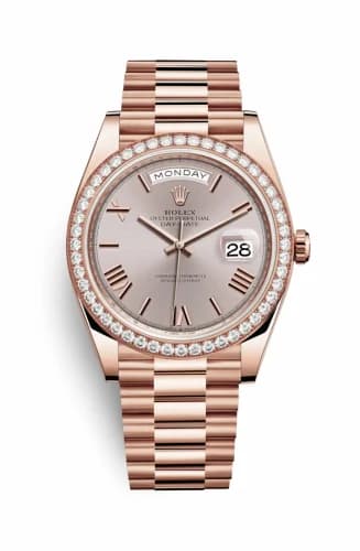 Rolex Day-Date 40 Everose - Diamond / Sundust - Roman 228345rbr-0008 — фото часов Rolex Day-Date 40 Everose - Diamond / Sundust - Roman 228345rbr-0008 — фото часов