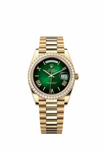 Rolex Day-Date 40 Yellow Gold - Diamond / Green - Ombré 228348RBR-0045