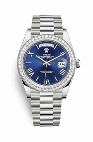 Rolex Day-Date 40 White Gold - Diamond / Blue Roman 228349rbr-0005 — фото часов Rolex Day-Date 40 White Gold - Diamond / Blue Roman 228349rbr-0005 — фото часов