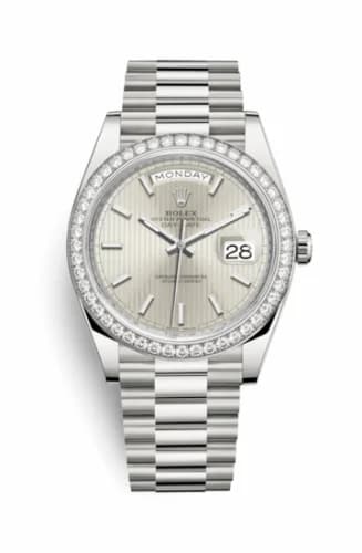 Rolex Day-Date 40 White Gold - Diamond / Silver Tuxedo 228349rbr-0007 — фото часов Rolex Day-Date 40 White Gold - Diamond / Silver Tuxedo 228349rbr-0007 — фото часов