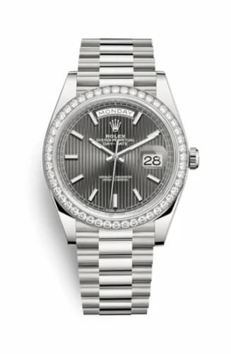 Rolex Day-Date 40 White Gold - Diamond / Grey Tuxedo 228349rbr-0008 — фото часов Rolex Day-Date 40 White Gold - Diamond / Grey Tuxedo 228349rbr-0008 — фото часов