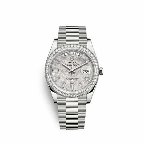 Rolex Day-Date 40 White Gold - Diamond / Meteorite 228349rbr-0040 — фото часов Rolex Day-Date 40 White Gold - Diamond / Meteorite 228349rbr-0040 — фото часов