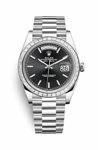 Rolex Day-Date 40 Platinum - Baguette / Black 228396tbr-0024 — фото часов Rolex Day-Date 40 Platinum - Baguette / Black 228396tbr-0024 — фото часов
