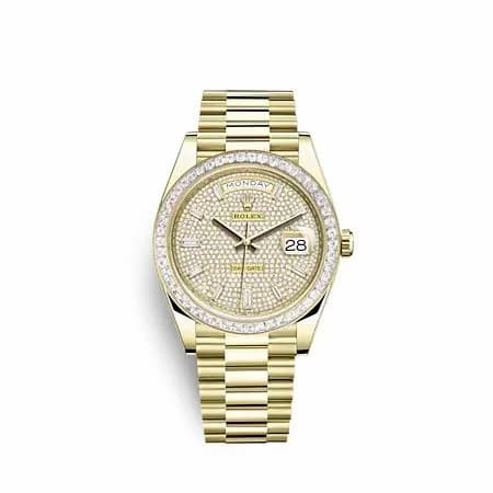 Rolex Day-Date 40 Yellow Gold - Baguette / Paved 228398TBR-0036 — фото часов Rolex Day-Date 40 Yellow Gold - Baguette / Paved 228398TBR-0036 — фото часов