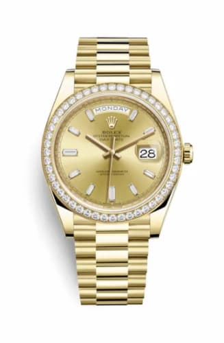 Rolex Day-Date 40 Yellow Gold Diamond / Champagne Diamonds 28348rbr-0002 — фото часов Rolex Day-Date 40 Yellow Gold Diamond / Champagne Diamonds 28348rbr-0002 — фото часов