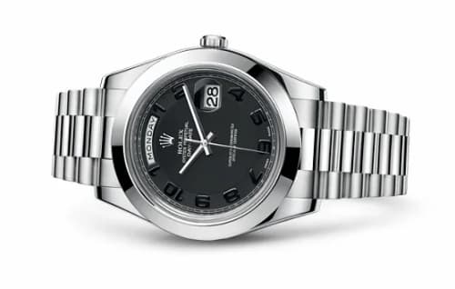 Rolex Day-Date II Platinum Black Arabic 218206-0003