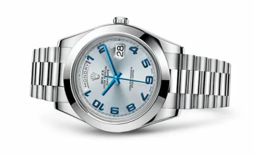 Rolex Day-Date II Platinum Ice Blue Arabic 218206-0010 — фото часов Rolex Day-Date II Platinum Ice Blue Arabic 218206-0010 — фото часов