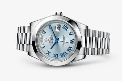 Rolex Day-Date II Platinum Ice Blue Roman 218206-0043 — фото часов Rolex Day-Date II Platinum Ice Blue Roman 218206-0043 — фото часов