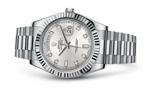 Rolex Day-Date II White Gold Silver Diamonds 218239-0006 — фото часов Rolex Day-Date II White Gold Silver Diamonds 218239-0006 — фото часов