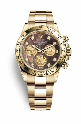 Rolex Cosmograph Daytona Yellow Gold / Black MOP Diamond 116508-0011 — фото часов Rolex Cosmograph Daytona Yellow Gold / Black MOP Diamond 116508-0011 — фото часов