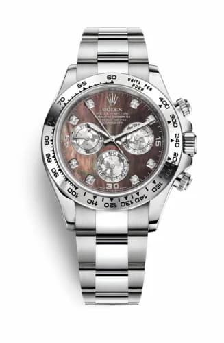 Rolex Cosmograph Daytona White Gold / Black MOP / Diamonds 116509-0044 — фото часов Rolex Cosmograph Daytona White Gold / Black MOP / Diamonds 116509-0044 — фото часов