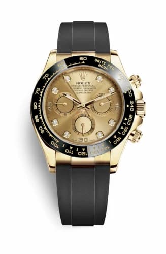 Rolex Cosmograph Daytona Yellow Gold / Cerachrom / Champagne-Diamond / Oysterflex 116518LN-0036 — фото часов Rolex Cosmograph Daytona Yellow Gold / Cerachrom / Champagne-Diamond / Oysterflex 116518LN-0036 — фото часов