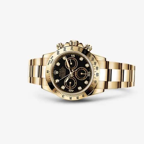 Rolex Cosmograph Daytona Yellow Gold / Black Diamond 116528-0031 — фото часов Rolex Cosmograph Daytona Yellow Gold / Black Diamond 116528-0031 — фото часов
