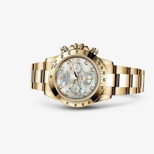 Rolex Daytona Yellow Gold Mother of Pearl Diamonds 116528-0032 — фото часов Rolex Daytona Yellow Gold Mother of Pearl Diamonds 116528-0032 — фото часов