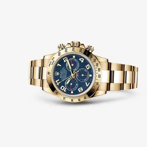 Rolex Cosmograph Daytona Yellow Gold / Blue Racing 116528-0037 — фото часов Rolex Cosmograph Daytona Yellow Gold / Blue Racing 116528-0037 — фото часов