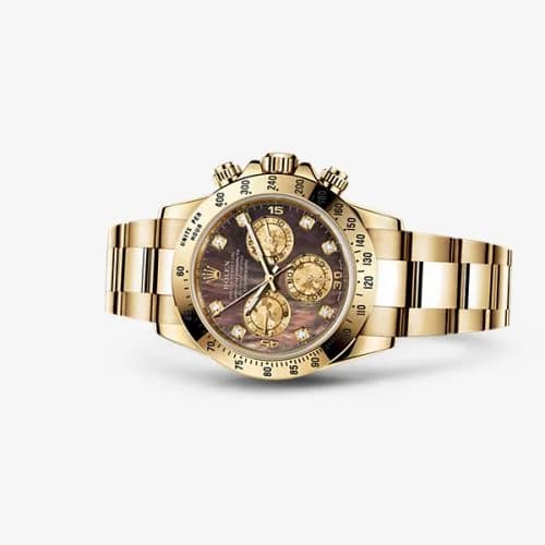Rolex Daytona Yellow Gold Black Mother of Pearl Diamonds 116528-0039 — фото часов Rolex Daytona Yellow Gold Black Mother of Pearl Diamonds 116528-0039 — фото часов