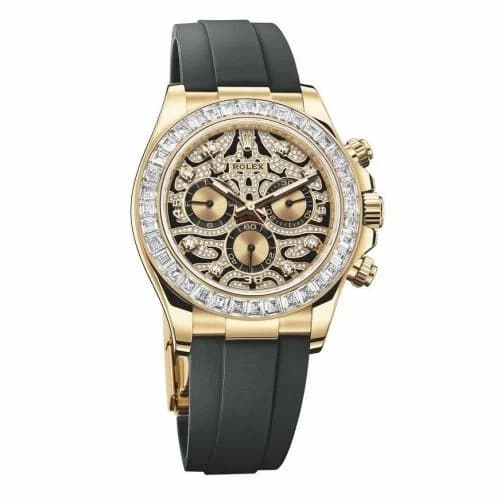 Rolex Cosmograph Daytona Yellow Gold / Diamond / Eye of the Tiger / Oysterflex 116588TBR-0003 — фото часов Rolex Cosmograph Daytona Yellow Gold / Diamond / Eye of the Tiger / Oysterflex 116588TBR-0003 — фото часов