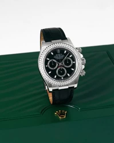 Rolex Daytona White Gold Double Row Strap Black 116589rbr-0001 — фото часов Rolex Daytona White Gold Double Row Strap Black 116589rbr-0001 — фото часов