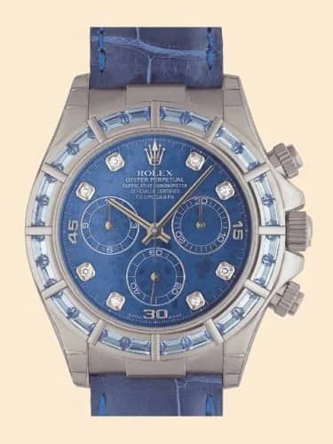 Rolex Daytona White Gold Blue Sapphire Strap Sodalite Diamond 116589saci-0003