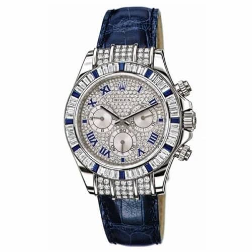Rolex Daytona White Gold Diamond Sapphire Strap 11659912sa