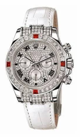 Rolex Daytona White Gold Diamond Ruby Strap 1165994ru-0002