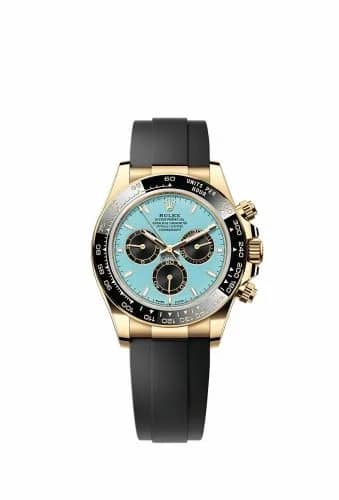 Rolex Cosmograph Daytona Yellow Gold - Cerachrom / Turquoise / Oysterflex 126518LN-0014